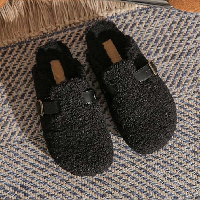 Fluffy Boston Slippers - For Home